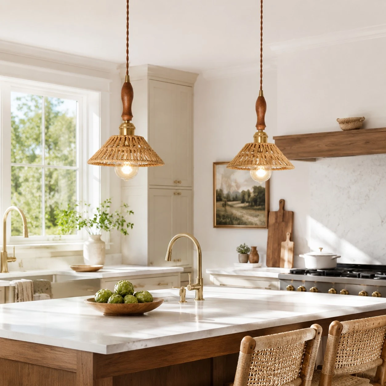Kitchen island scene