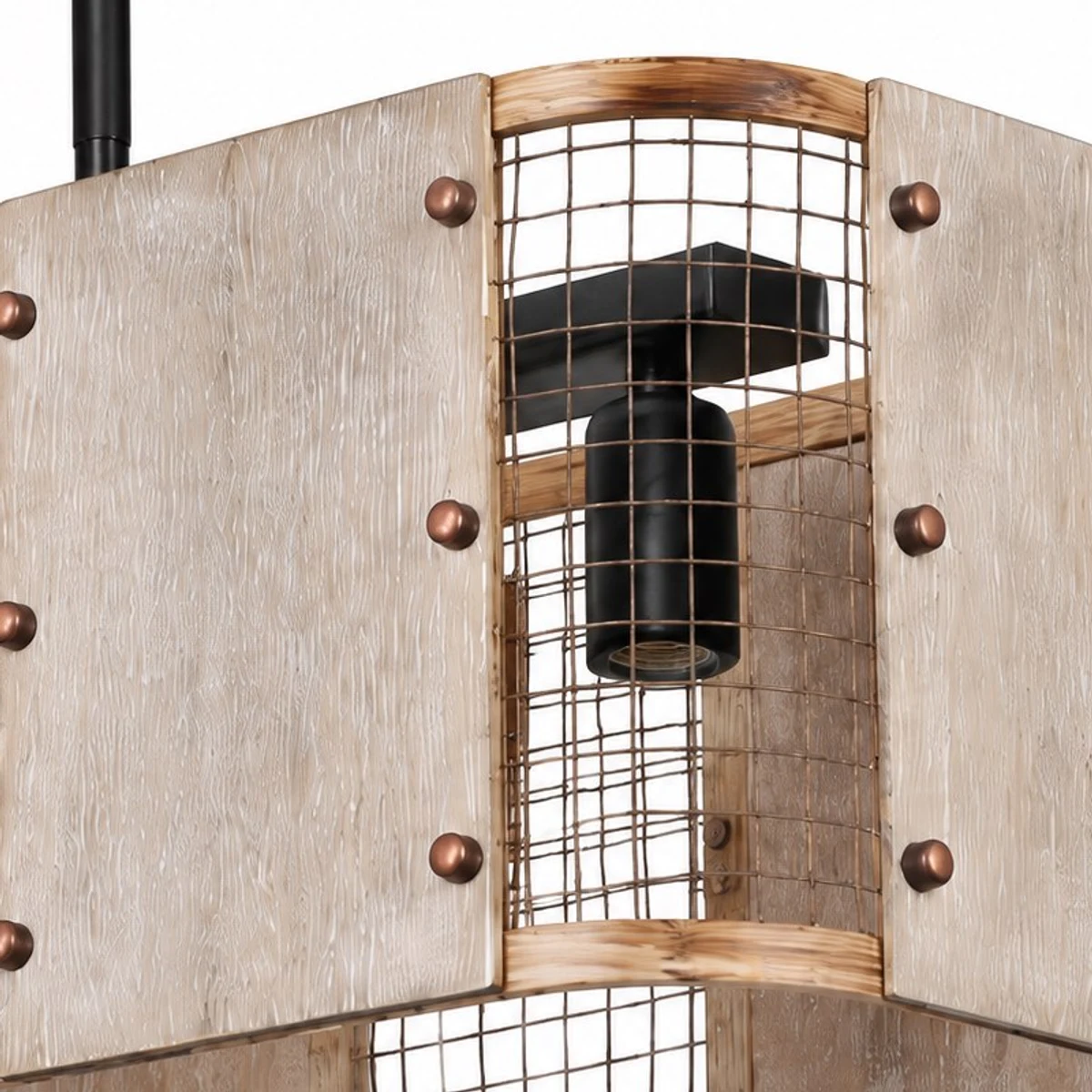 Pendant socket and hanging hardware detail