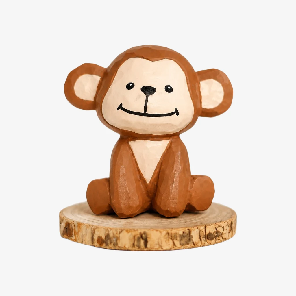 Hand-Carved Wooden Animal Figurines