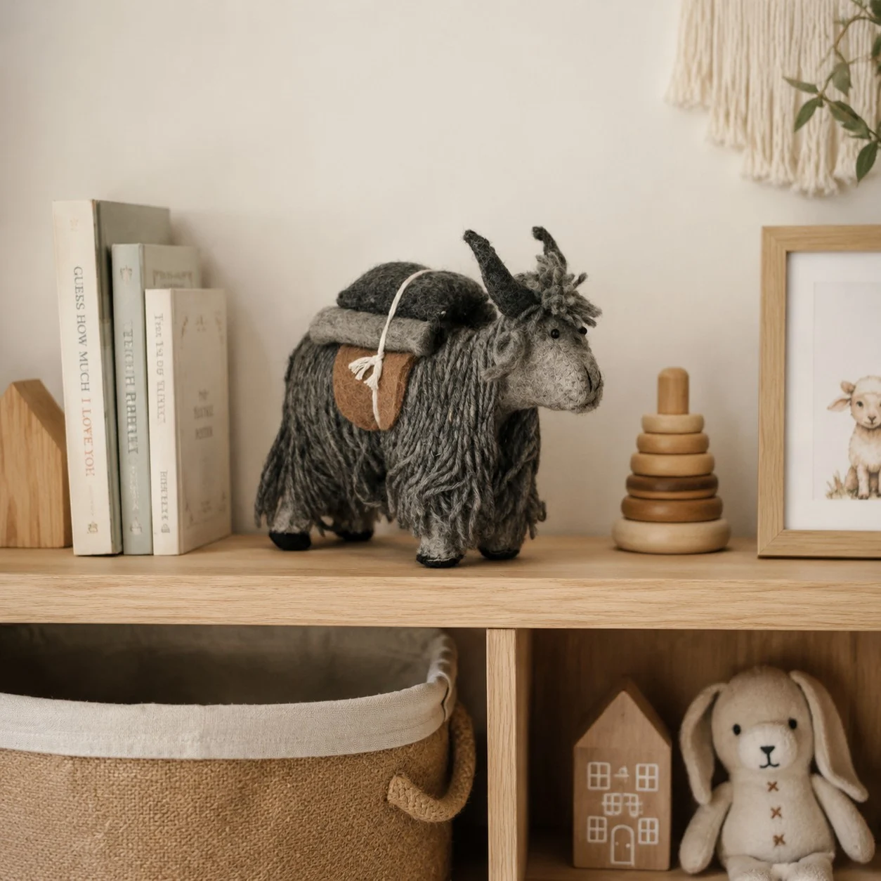 Handmade Nepal Wool Felt Yak Ornament