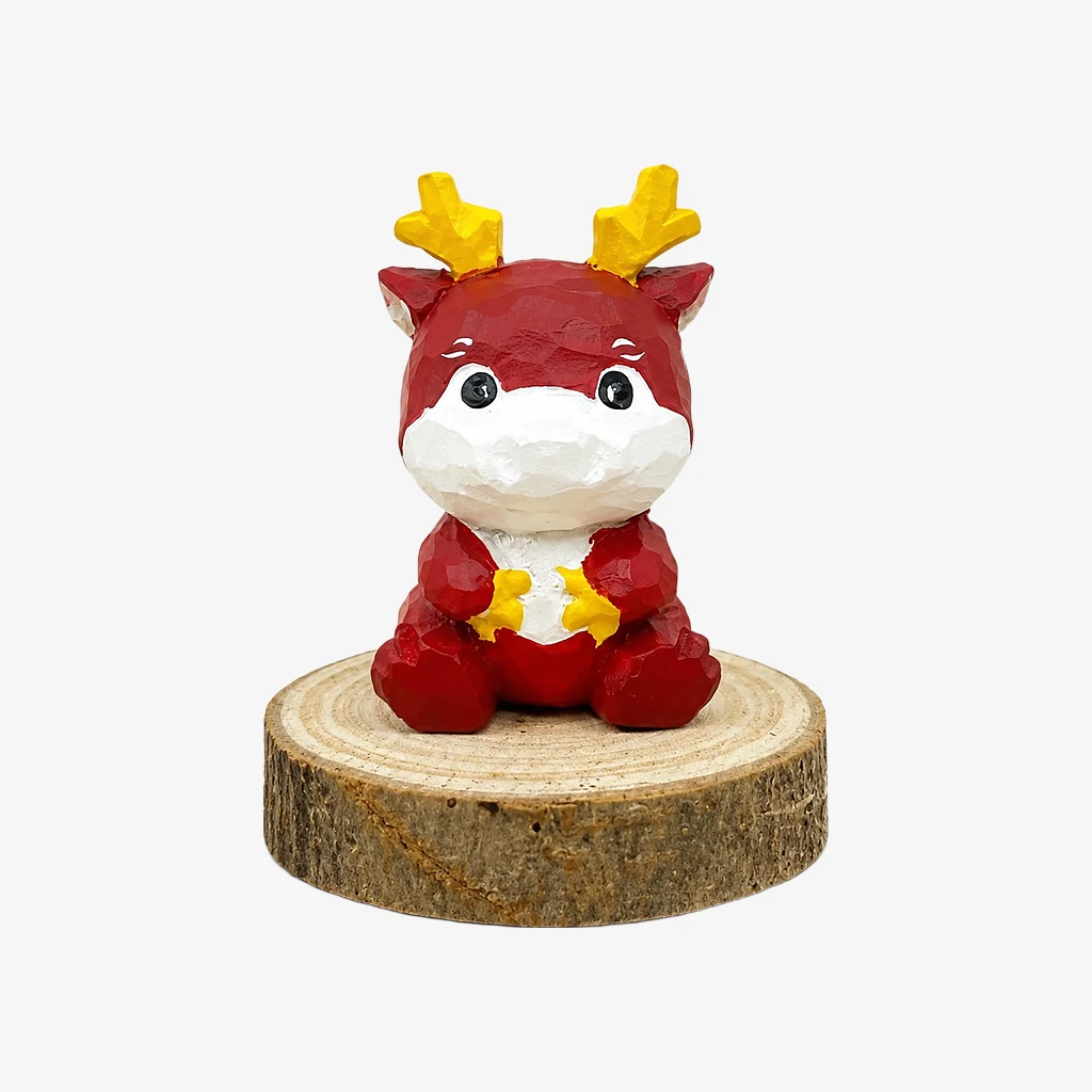 Hand-Carved Wooden Animal Figurines