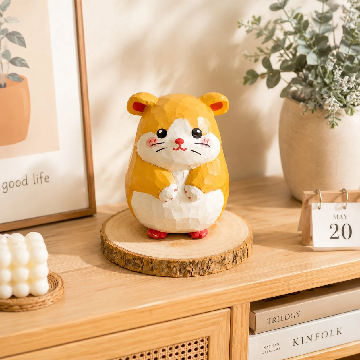 Hand-Carved Wooden Animal Figurines scene