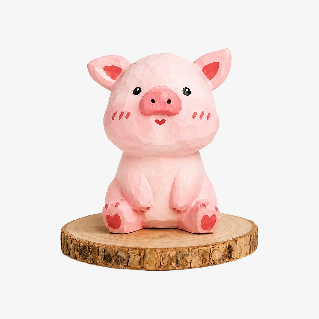 Hand-Carved Wooden Animal Figurines