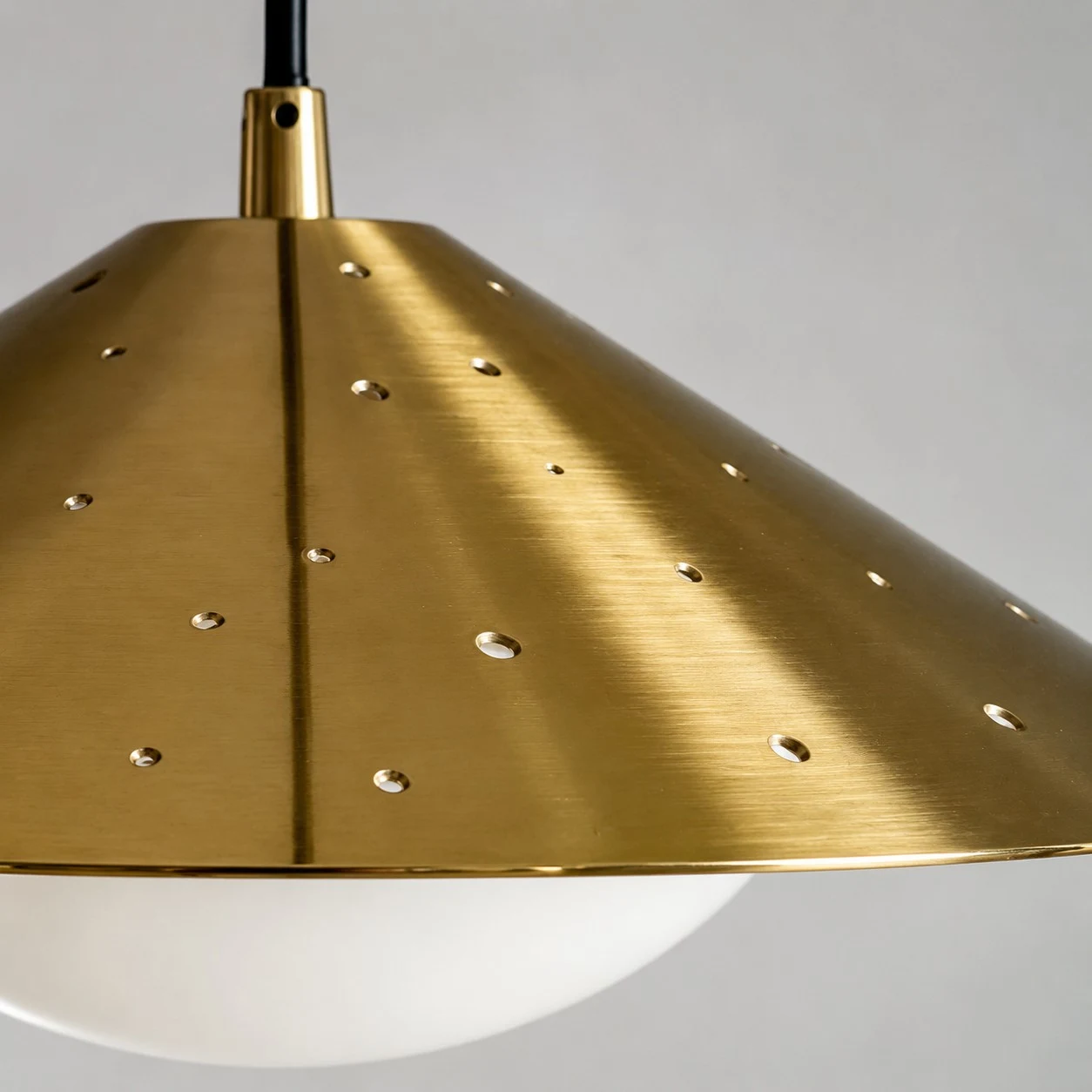 Modern UFO Mini Pendant Light brass detail