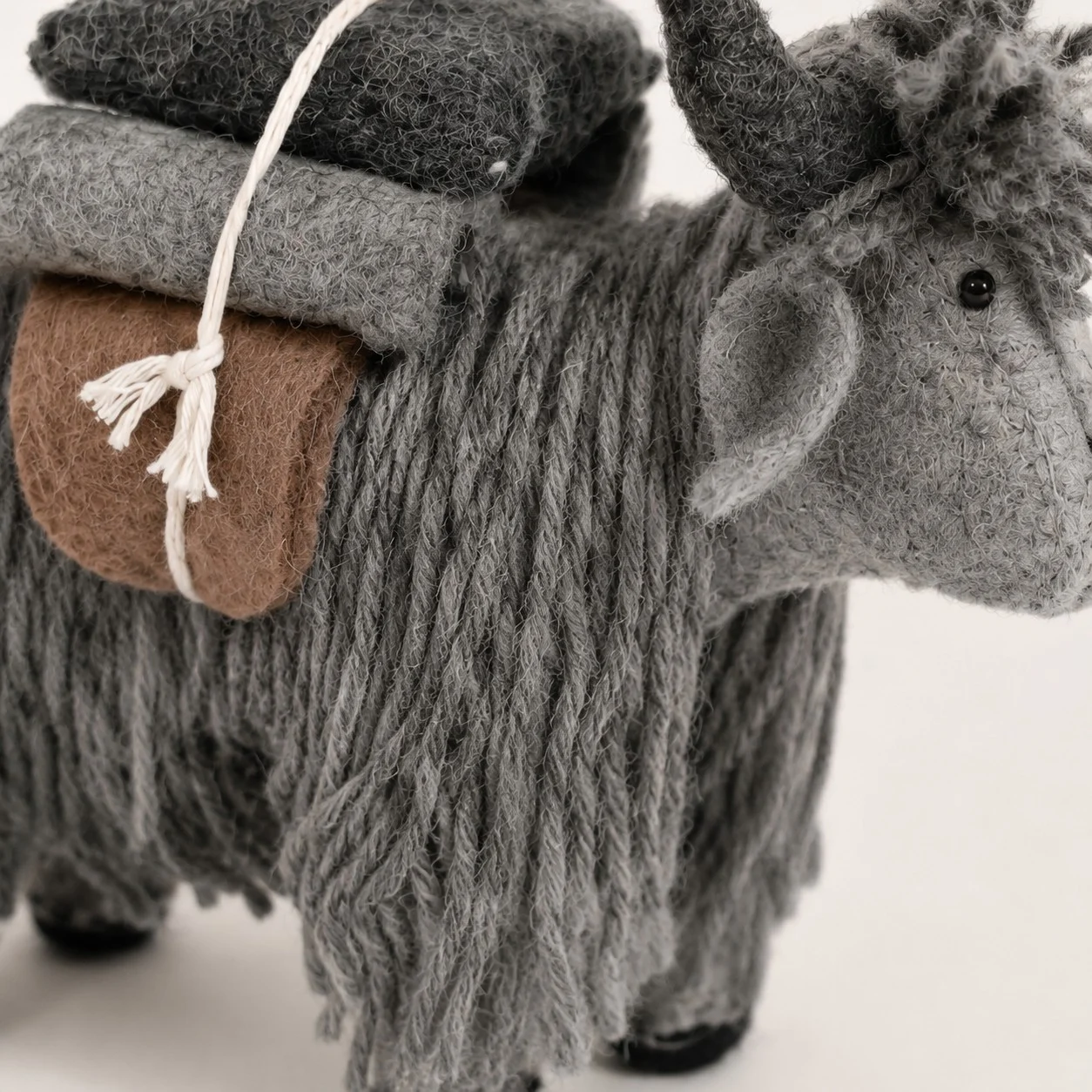 Handmade Nepal Wool Felt Yak Ornament