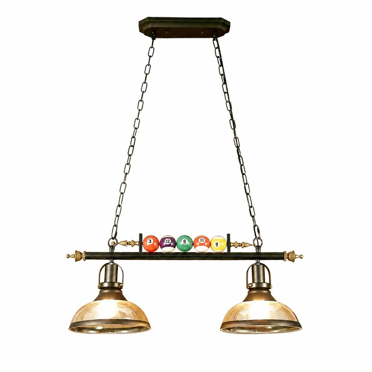 Double-head glass pendant