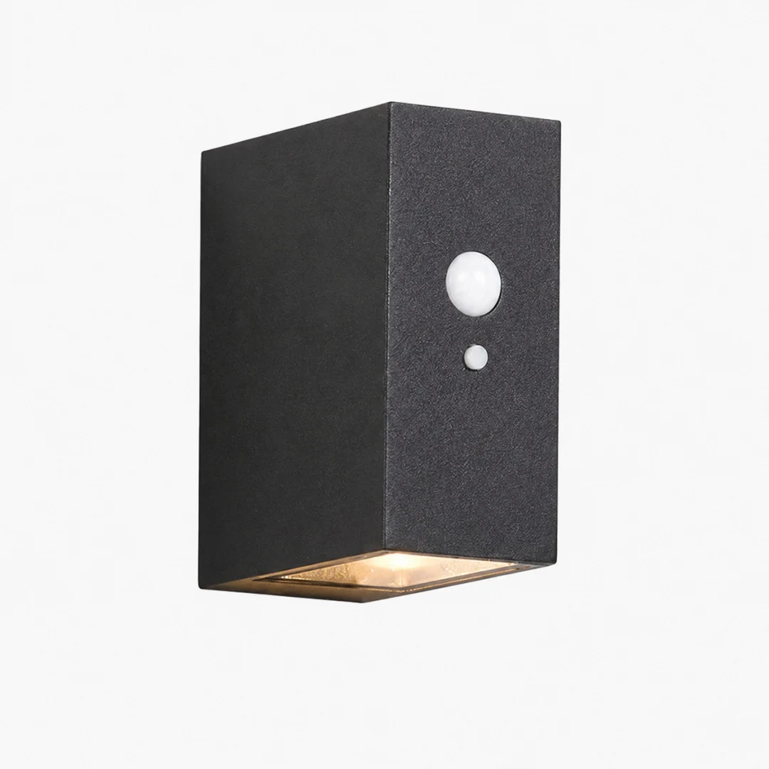Style C vertical black outdoor wall lamp