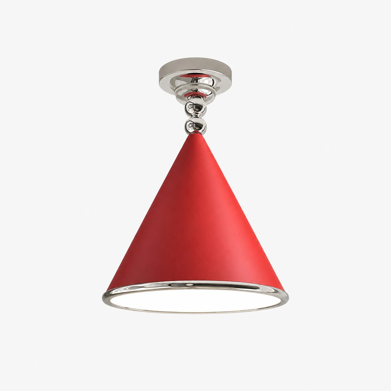 Red + Chrome 30 cm / 11.8 in ceiling light