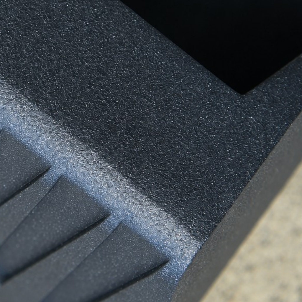 Textured black metal wall light front