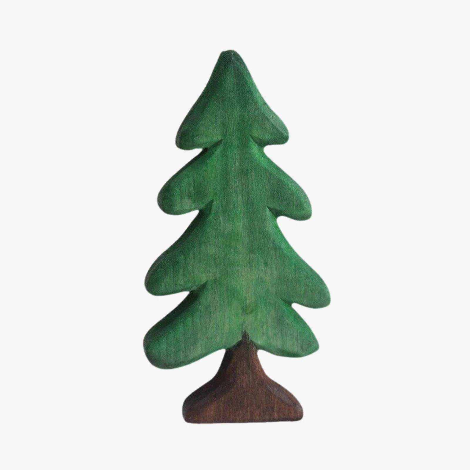 Green pine tree wooden ornament