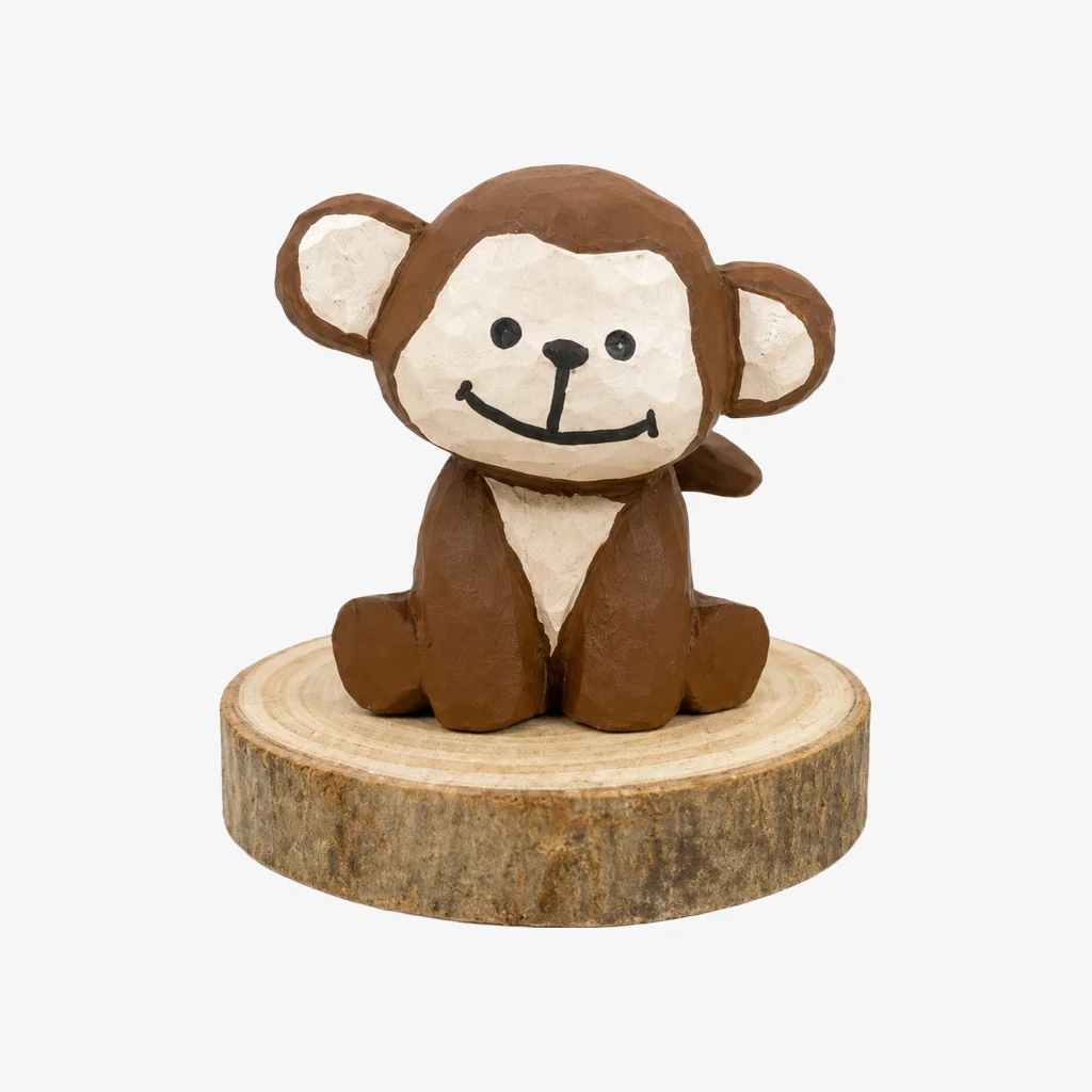 Hand-Carved Wooden Animal Figurines