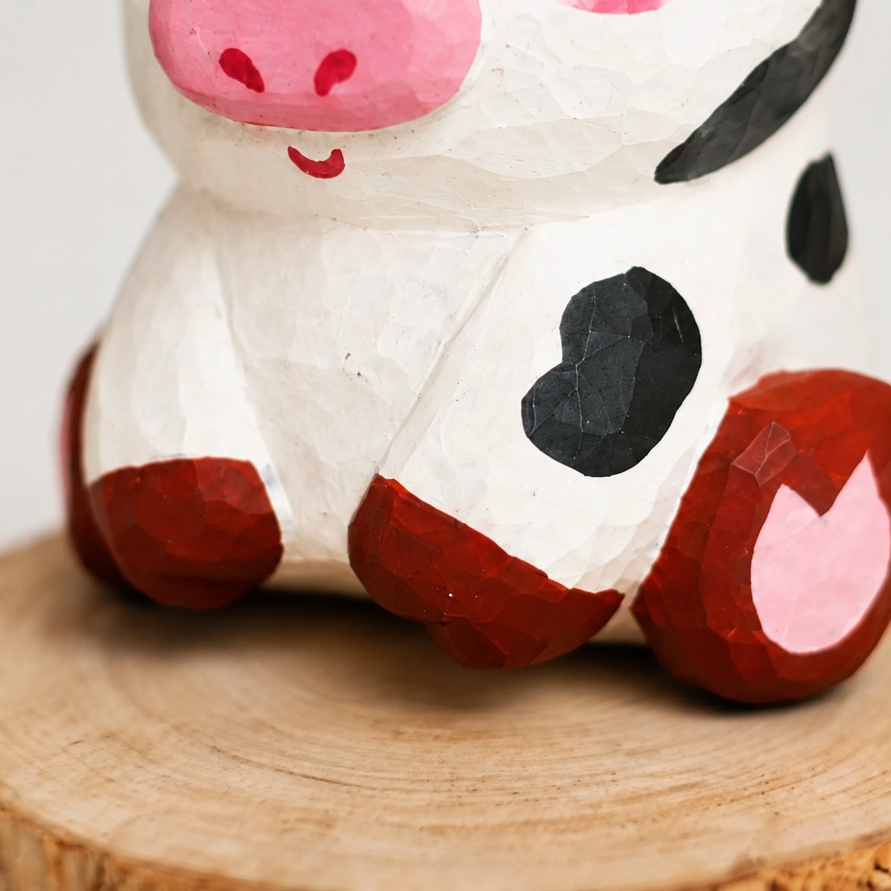 Hand-Carved Wooden Animal Figurines detail