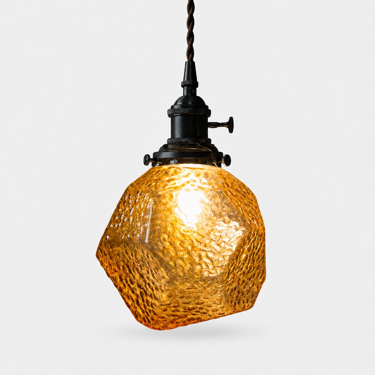 Amber glass with matte black finish