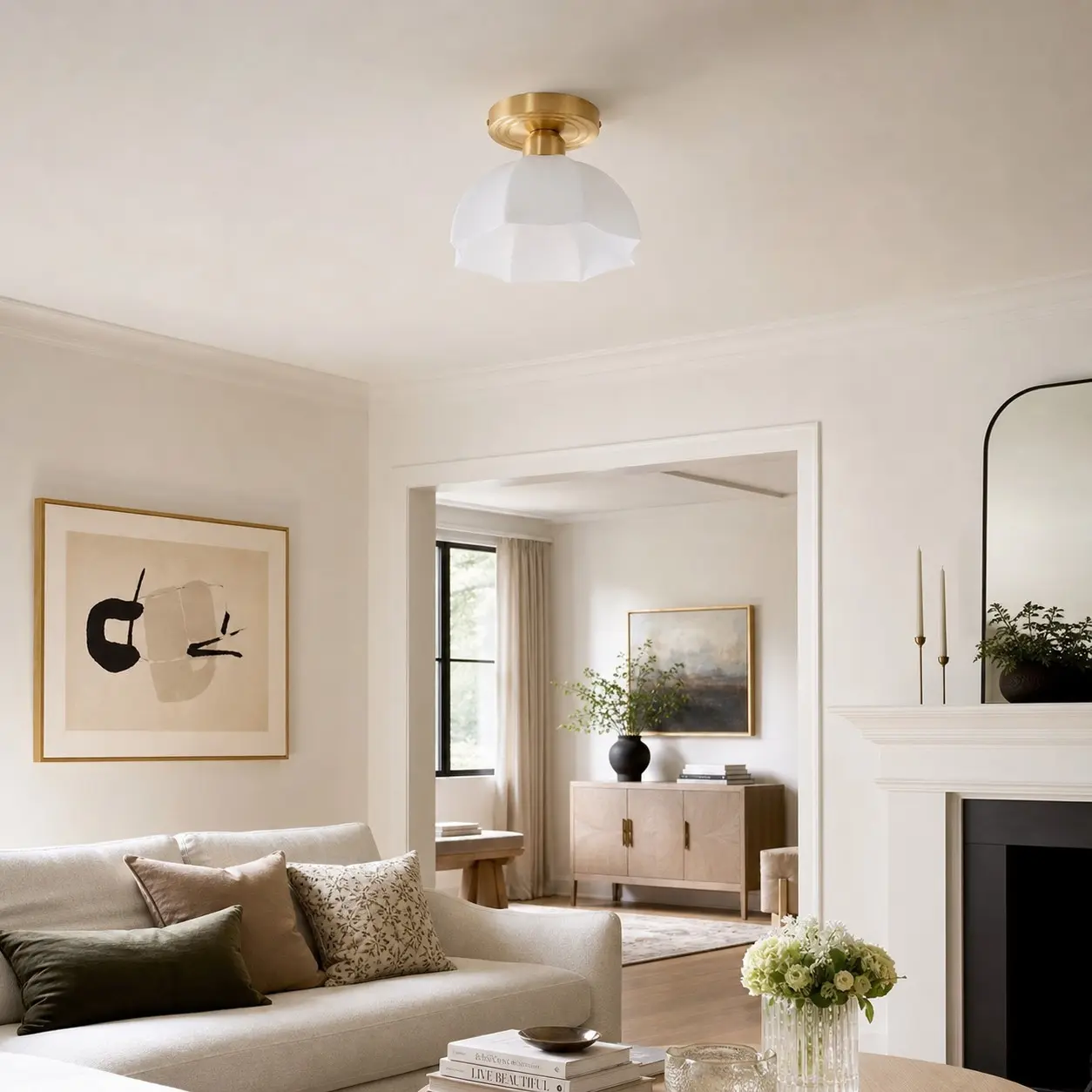 Ceiling light installed in a modern room