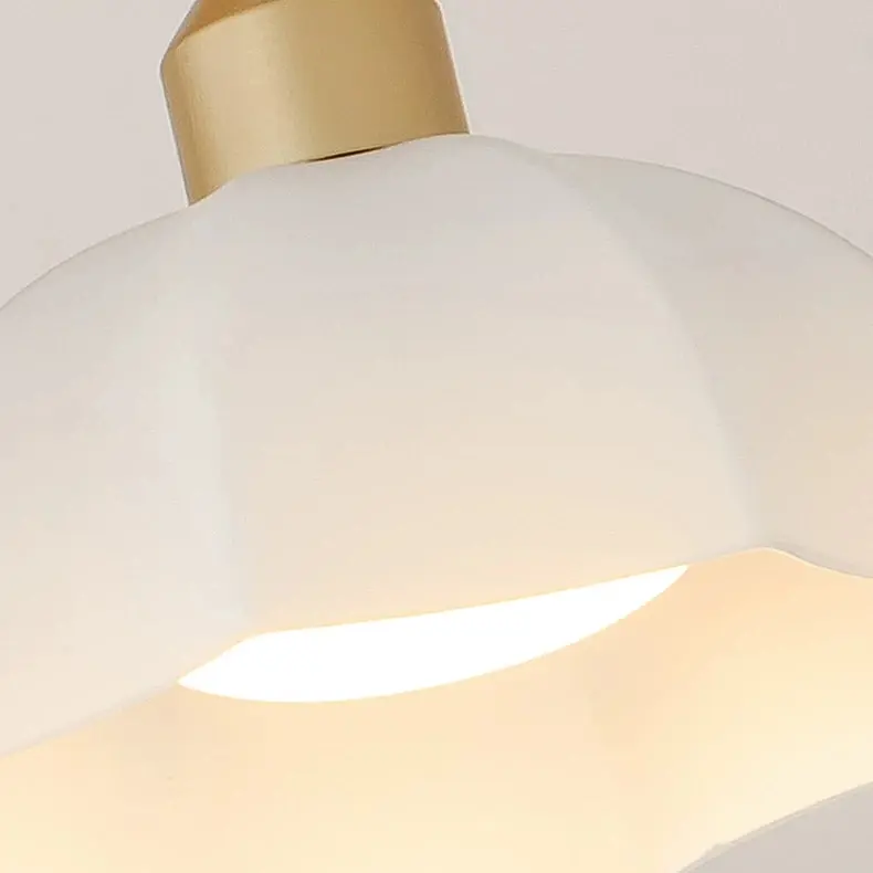 Opal milk glass shade detail