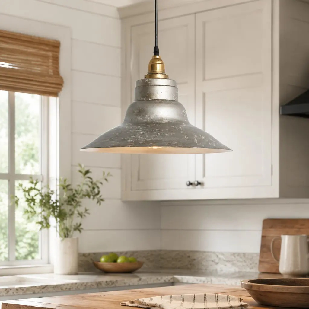 Industrial pendant lamp in a vintage interior