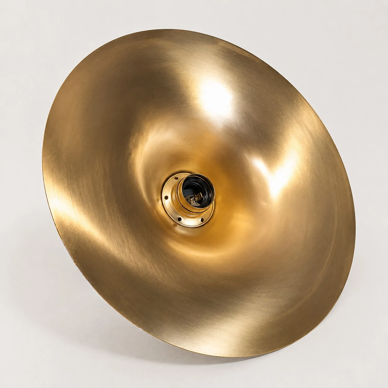 Brushed Brass Umbrella Pendant Light
