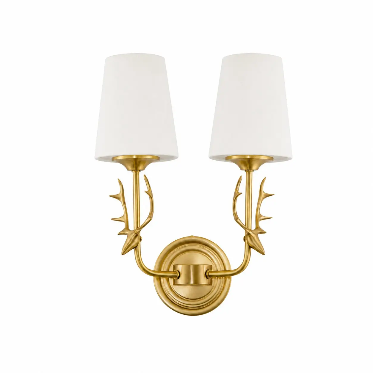 Style B two-light antler wall sconce