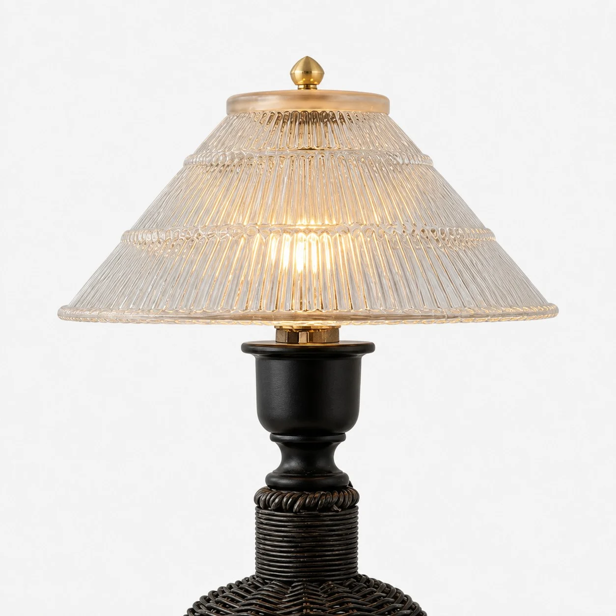 Lamp shade and base close detail