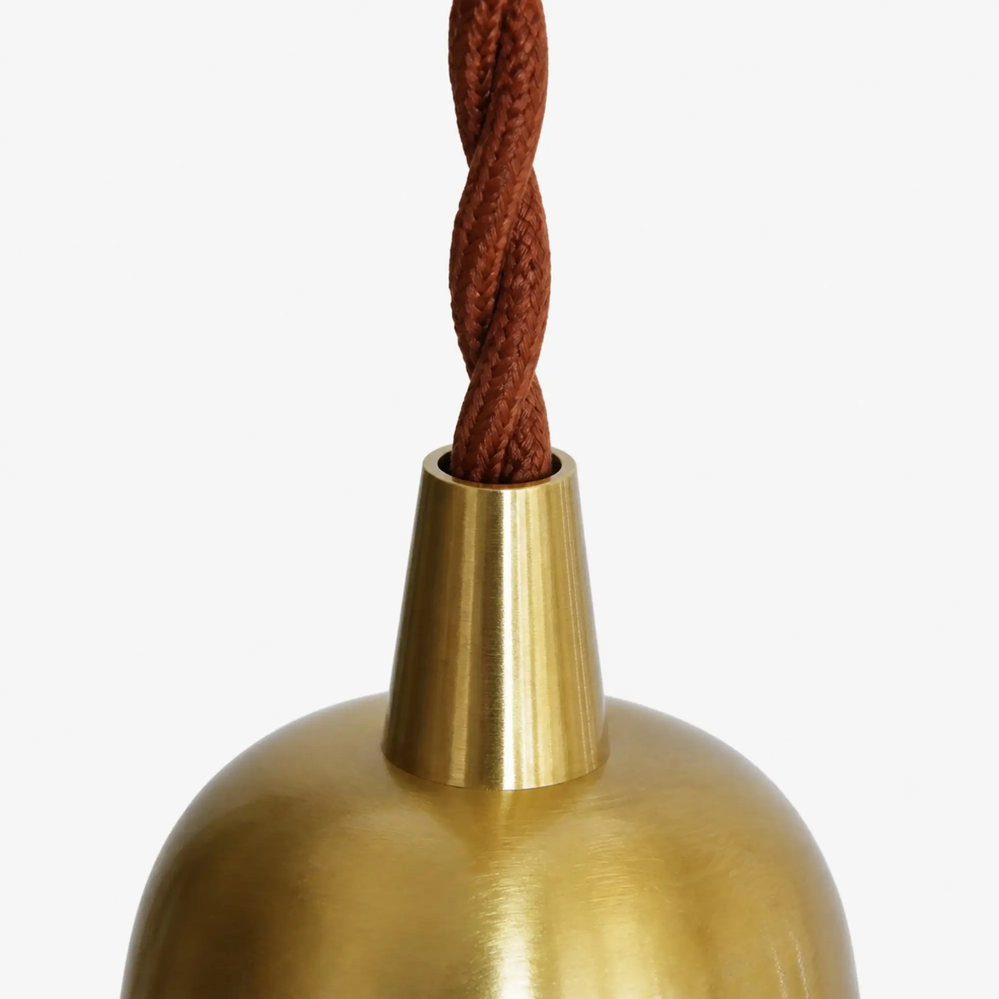 Natural brass finish and braided cord detail