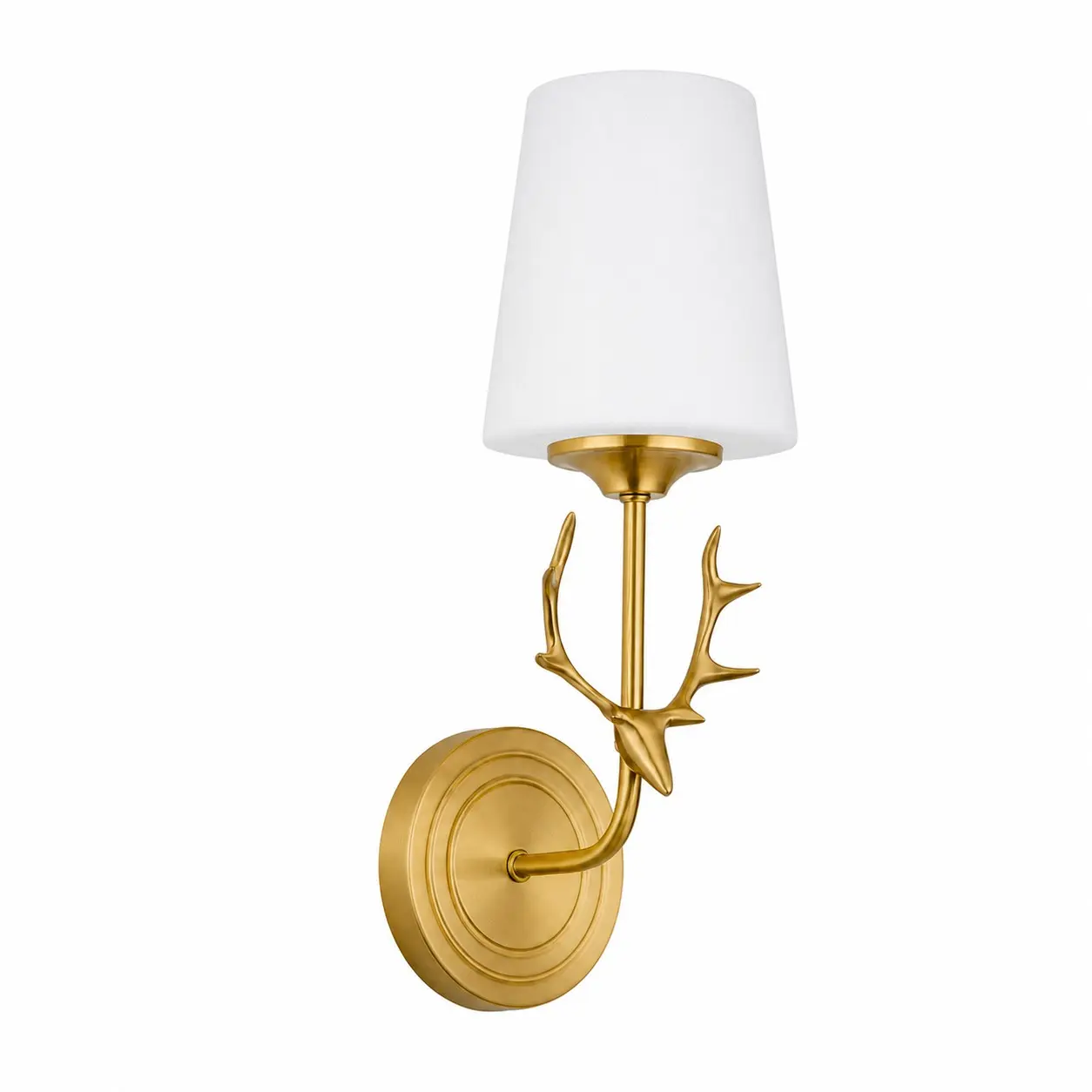 Style B one-light antler wall sconce