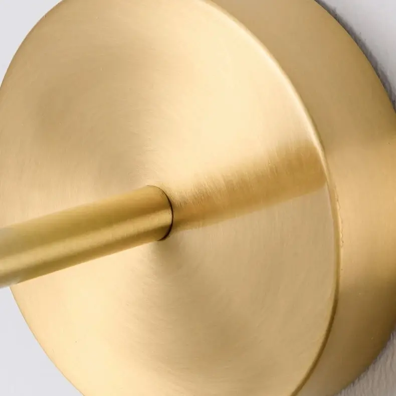 Brushed brass wall backplate detail