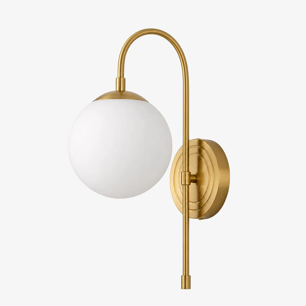 Milk Glass wall sconce in Gold, style A
