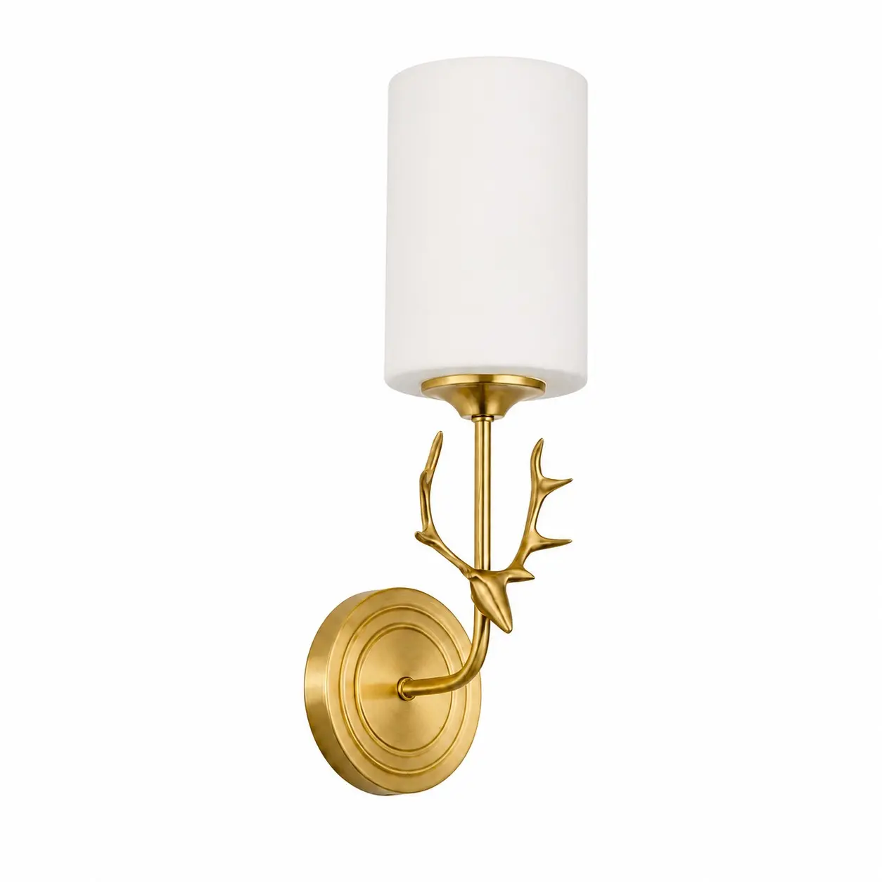 Style A one-light antler wall sconce