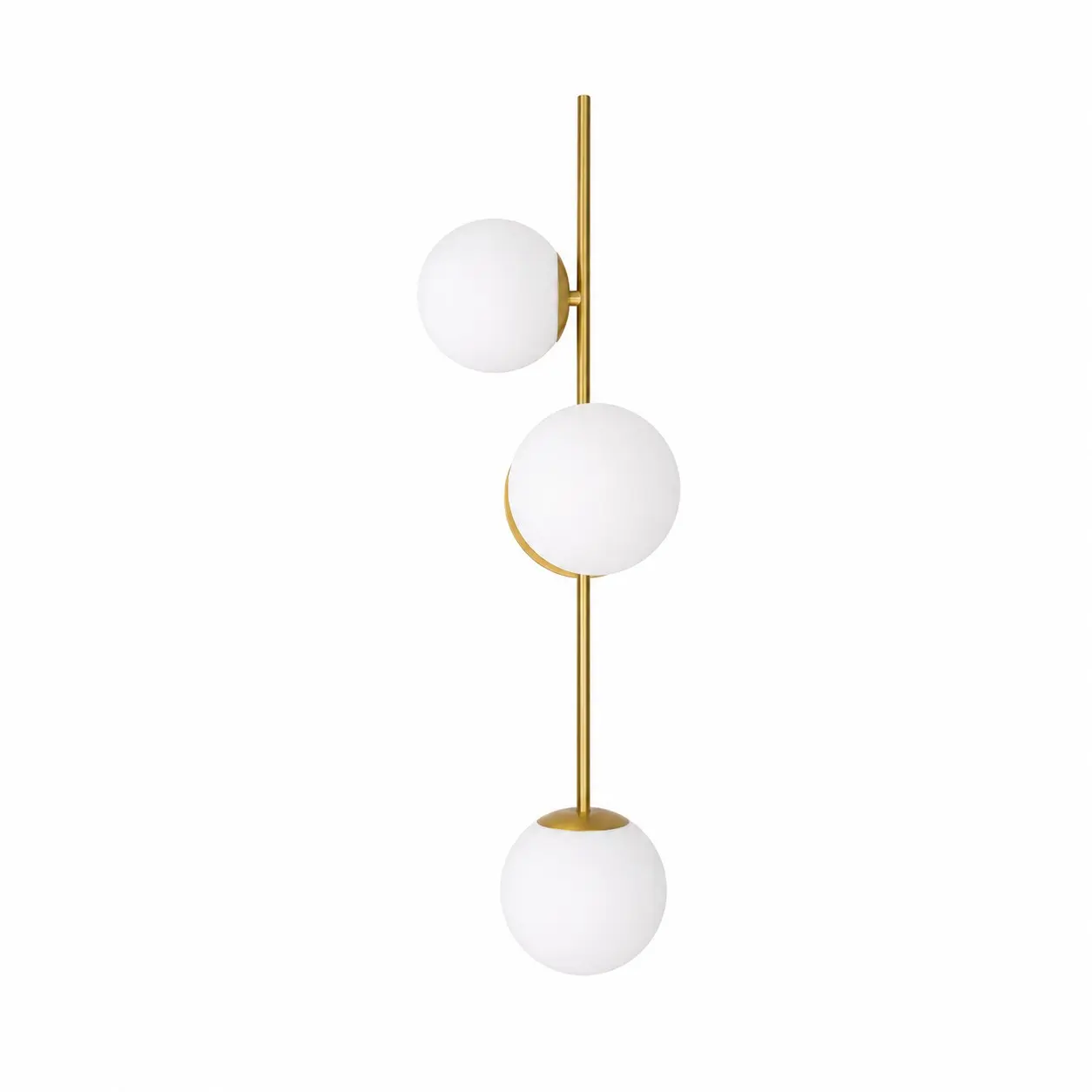 Brass left-facing wall sconce