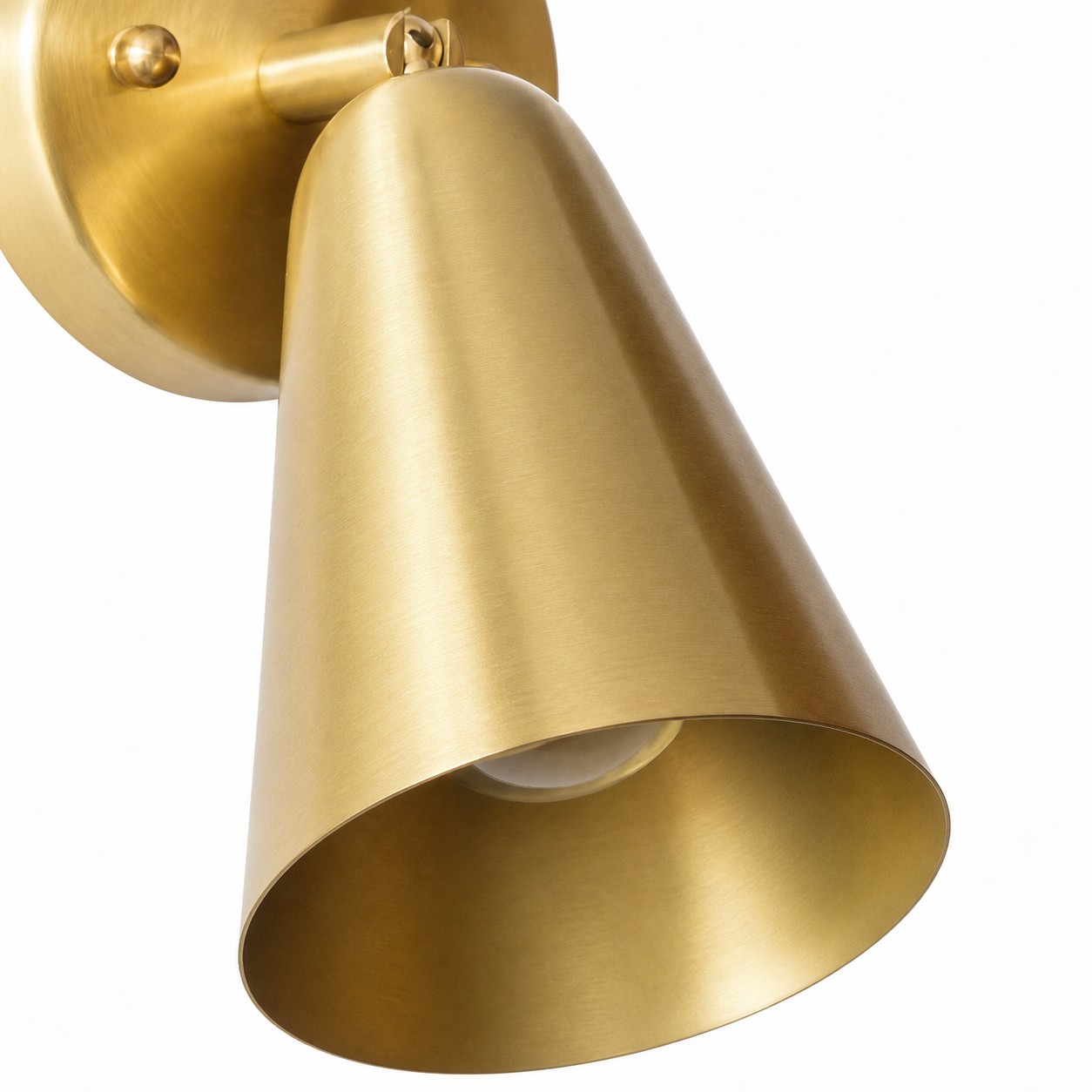 Close-up detail of vintage metal wall sconce