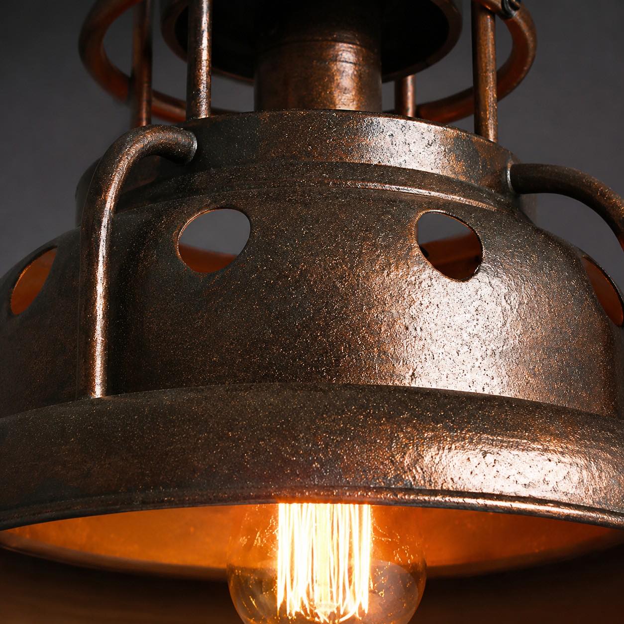 Riveted protective cage detail