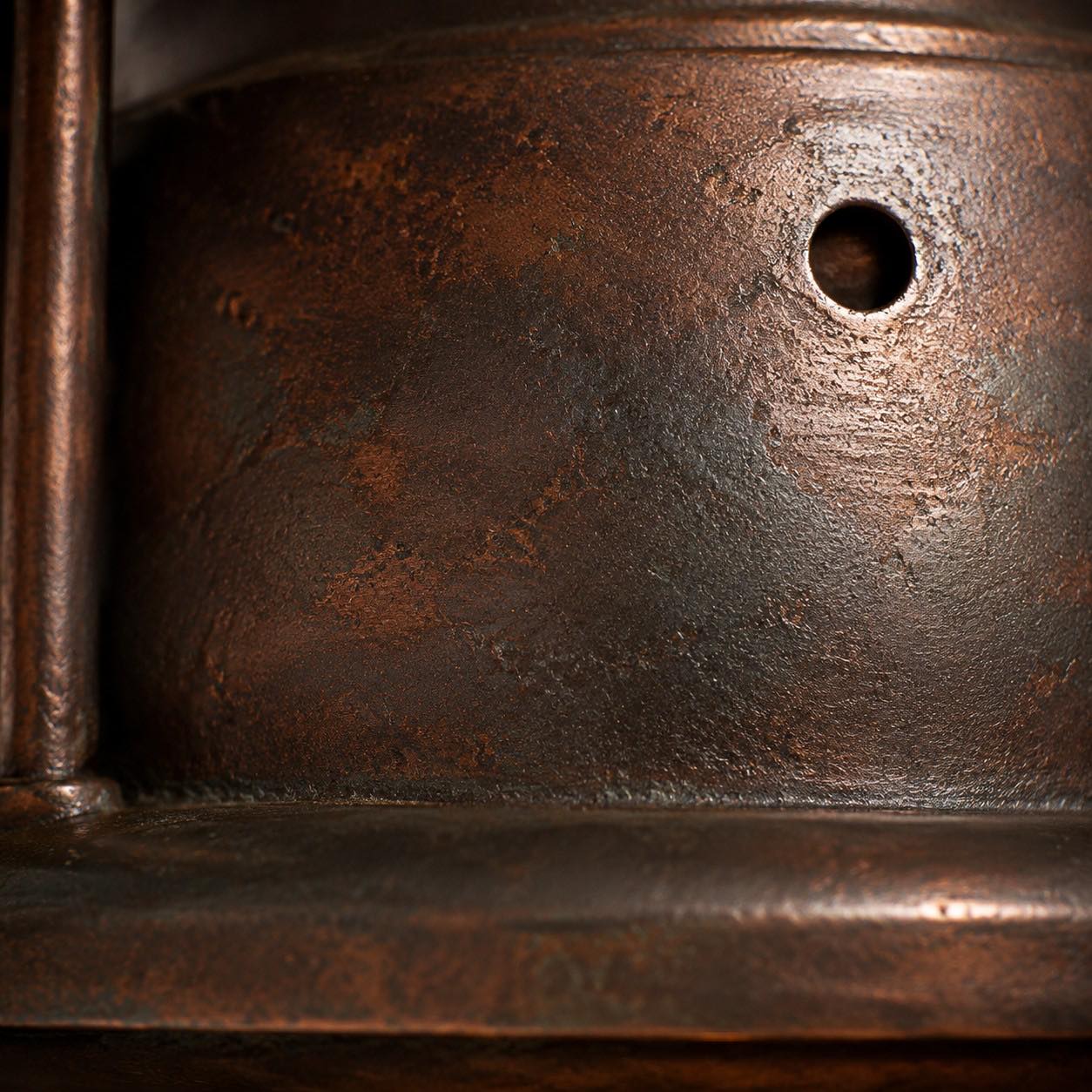 Aged antique bronze iron texture detail
